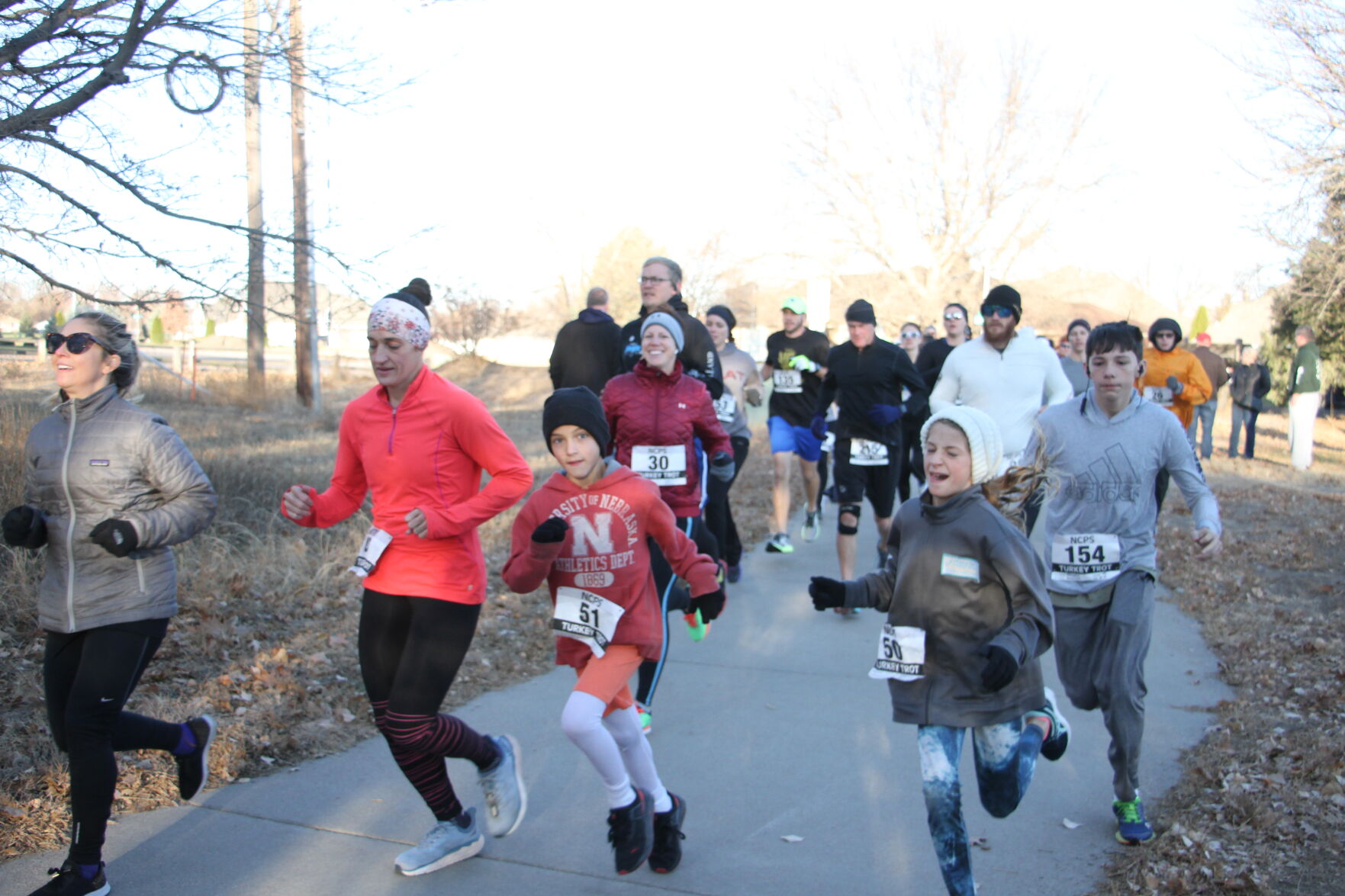 Turkey trotters gobble their way down trail